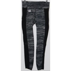Women's Under Armour UA White Gray Black Full Length Leggings Pants Size Small S